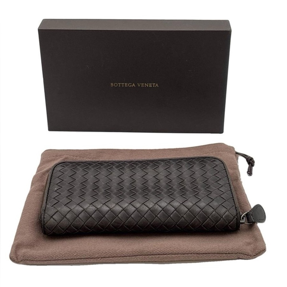 Bottega Veneta Black Intrecciato Leather Wallet